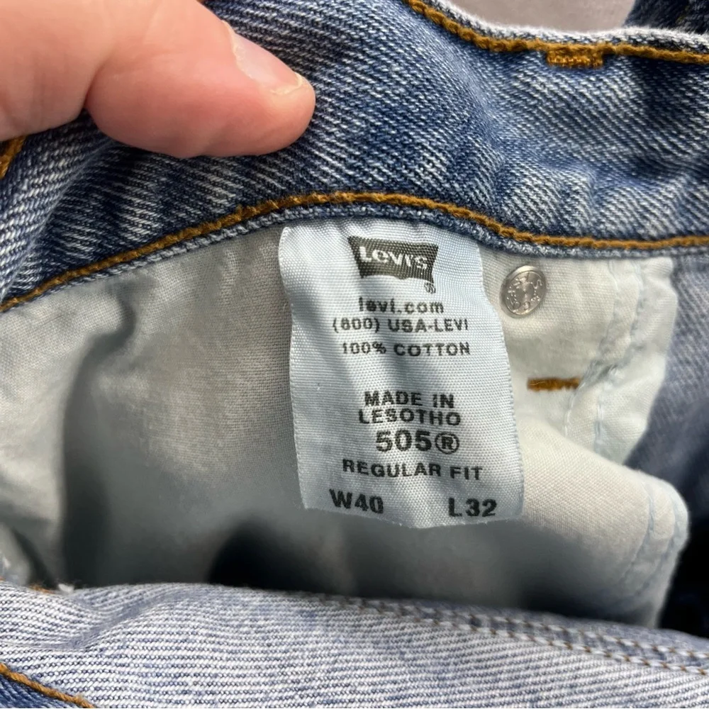 Levi’s 505 Regular Fit VTG Y2K Jeans‎ Mens 40/32 Blue Denim USA 3050